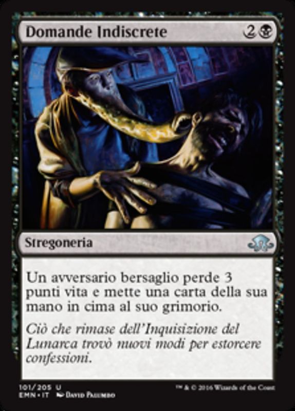 Carta MTG-Domande Indiscrete-Luna Spettrale-N.101-ITA-NM-Uncommon