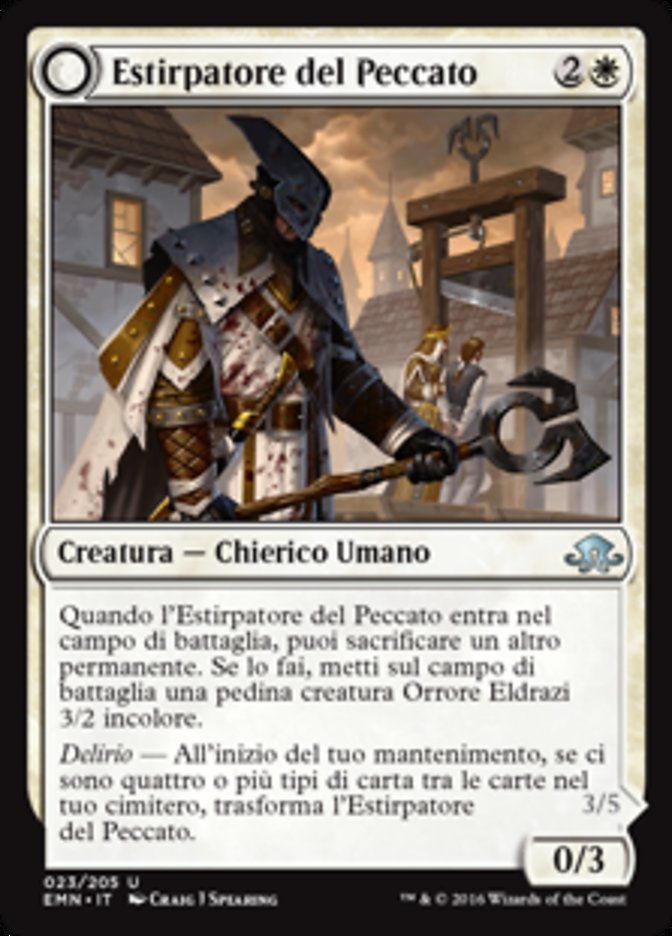 Carta MTG-Estirpatore del Peccato/Estirpatore di Carne-Luna Spettrale-N.023-ITA-NM-UN