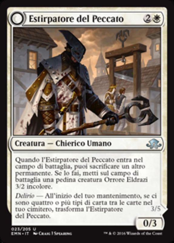 Carta MTG-Estirpatore del Peccato/Estirpatore di Carne-Luna Spettrale-N.023-ITA-NM-UN