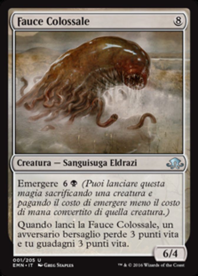 Carta MTG-Fauce Colossale-Luna Spettrale-N.001-ITA-NM-Uncommon