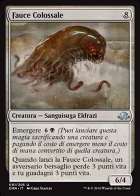 Carta MTG-Fauce Colossale-Luna Spettrale-N.001-ITA-NM-Uncommon Carta MTG-Fauce Colossale-Luna Spettrale-N.001-ITA-NM-Uncommon