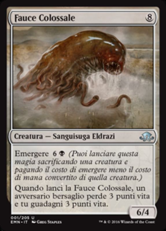 Carta MTG-Fauce Colossale-Luna Spettrale-N.001-ITA-NM-Uncommon