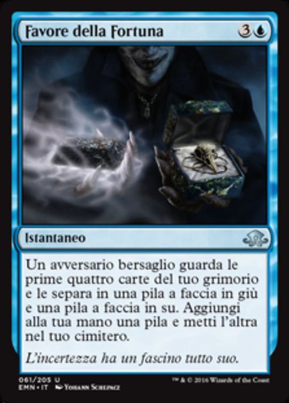 Carta MTG-Favore della Fortuna-Luna Spettrale-N.061-ITA-NM-Uncommon