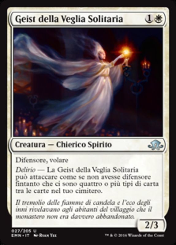 Carta MTG-Geist della Veglia Solitaria-Luna Spettrale-N.027-ITA-NM-Uncommon