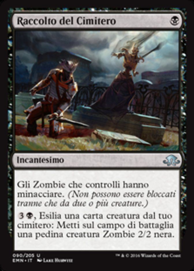 Carta MTG-Raccolto del Cimitero-Luna Spettrale-N.090-ITA-NM-Uncommon