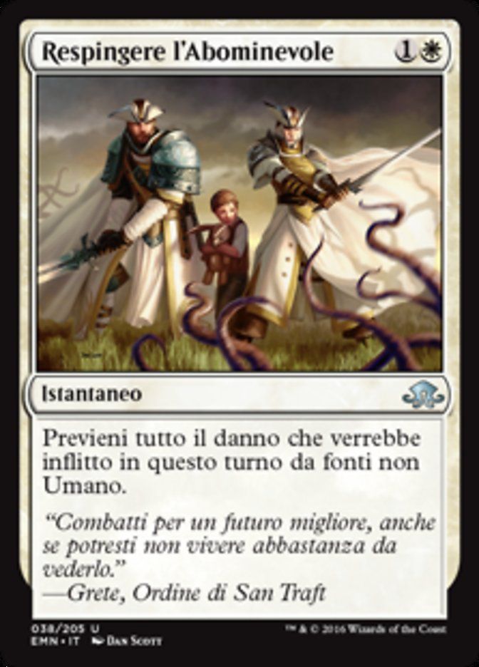 Carta MTG-Respingere l'Abominevole-Luna Spettrale-N.038-ITA-NM-Uncommon