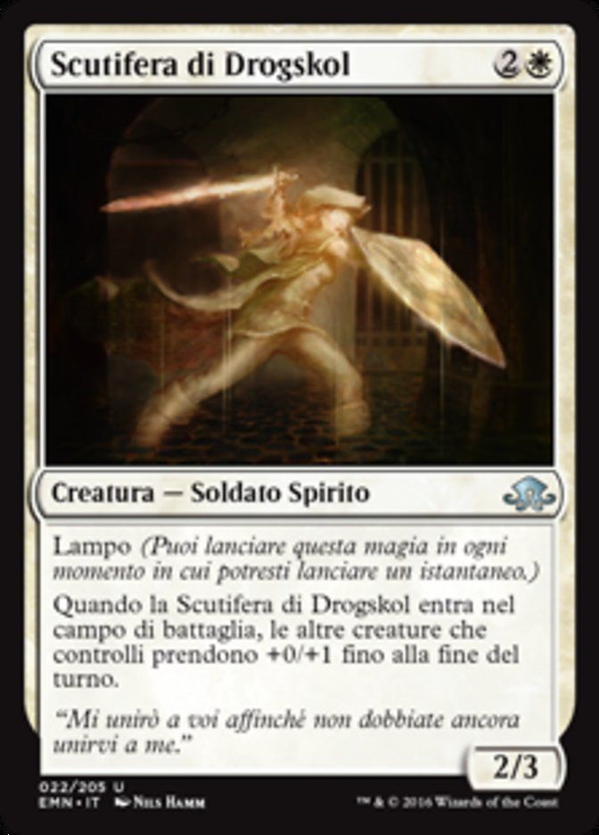 Carta MTG-Scutifera di Drogskol-Luna Spettrale-N.022-ITA-NM-Uncommon Foil