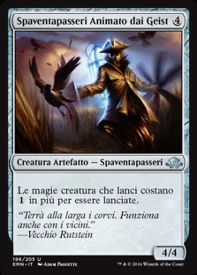 Carta MTG-Spaventapasseri Animato dai Geist-Luna Spettrale-N.196-ITA-NM-UN