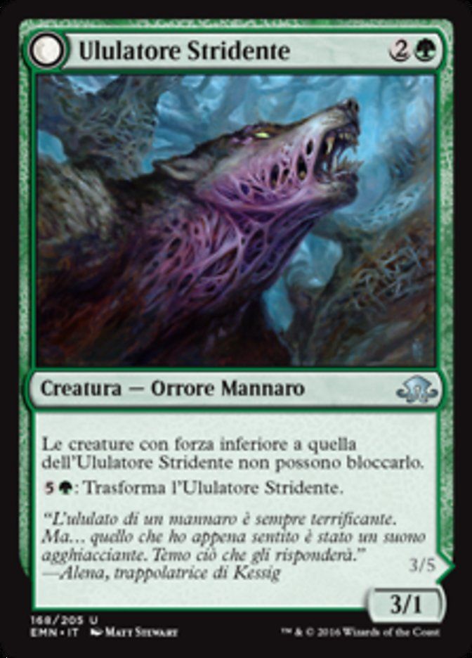 Carta MTG-Ululatore Stridente/Coro Ululante-Luna Spettrale-N.168-ITA-NM-UN