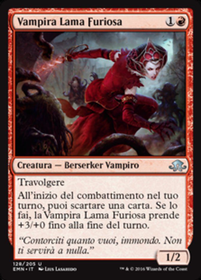 Carta MTG-Vampira Lama Furiosa-Luna Spettrale-N.128-ITA-NM-Uncommon