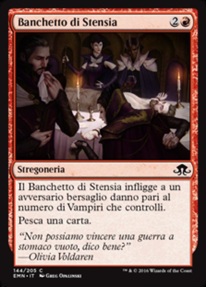 Carta MTG-Banchetto di Stensia-Luna Spettrale-N.144-ITA-NM-Common