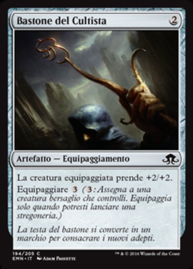 Carta MTG-Bastone del Cultista-Luna Spettrale-N.194-ITA-NM-Common