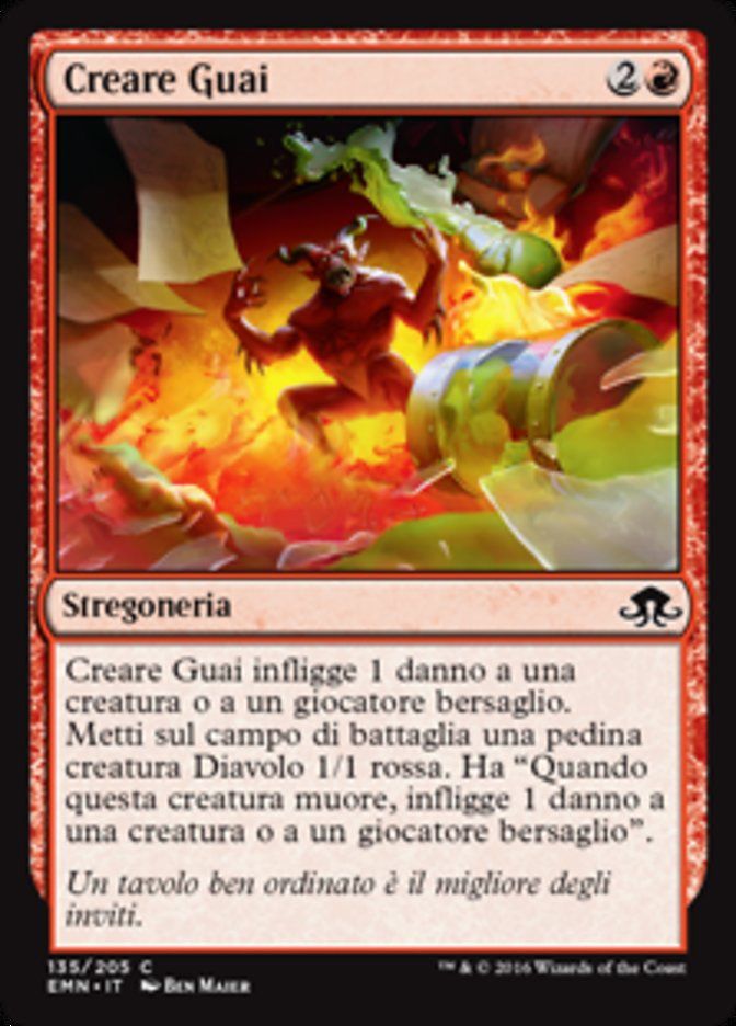 Carta MTG-Creare Guai-Luna Spettrale-N.135-ITA-NM-Common