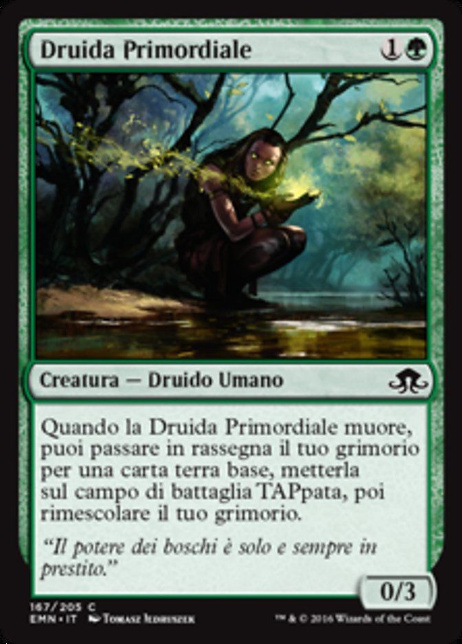 Carta MTG-Druida Primordiale-Luna Spettrale-N.167-ITA-NM-Common