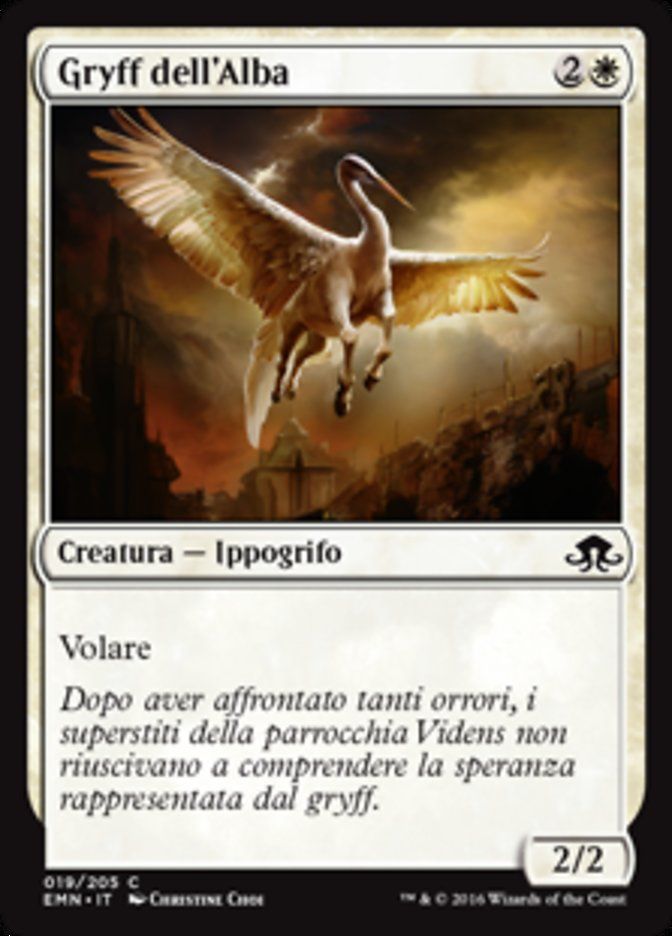 Carta MTG-Gryff dell'Alba-Luna Spettrale-N.019-ITA-NM-Common