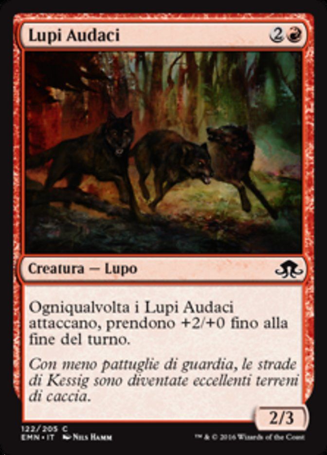 Carta MTG-Lupi Audaci-Luna Spettrale-N.122-ITA-NM-Common