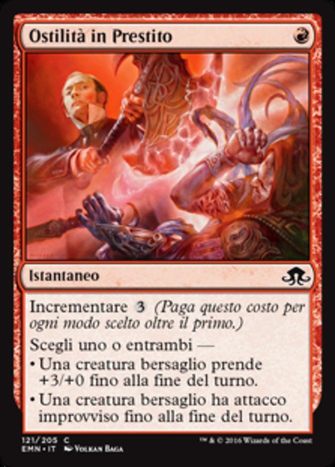 Carta MTG-Ostilità in Prestito-Luna Spettrale-N.121-ITA-NM-Common