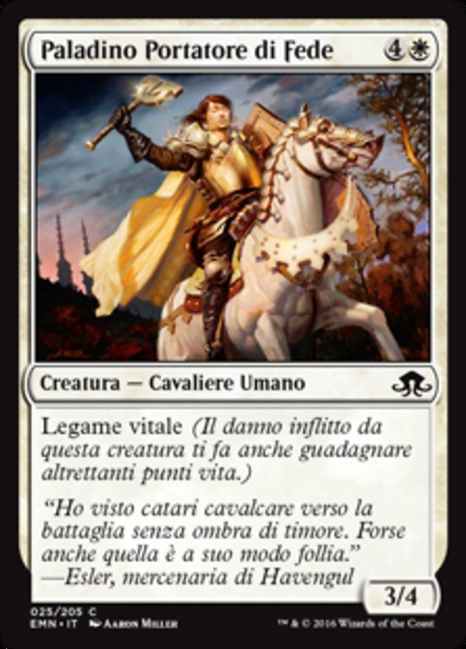 Carta MTG-Paladino Portatore di Fede-Luna Spettrale-N.025-ITA-NM-Common