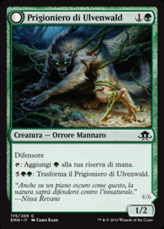 Carta MTG-Prigioniero di Ulvenwald/Abominio di Ulvenwald-Luna Spettrale-N.175-ITA-NM-C