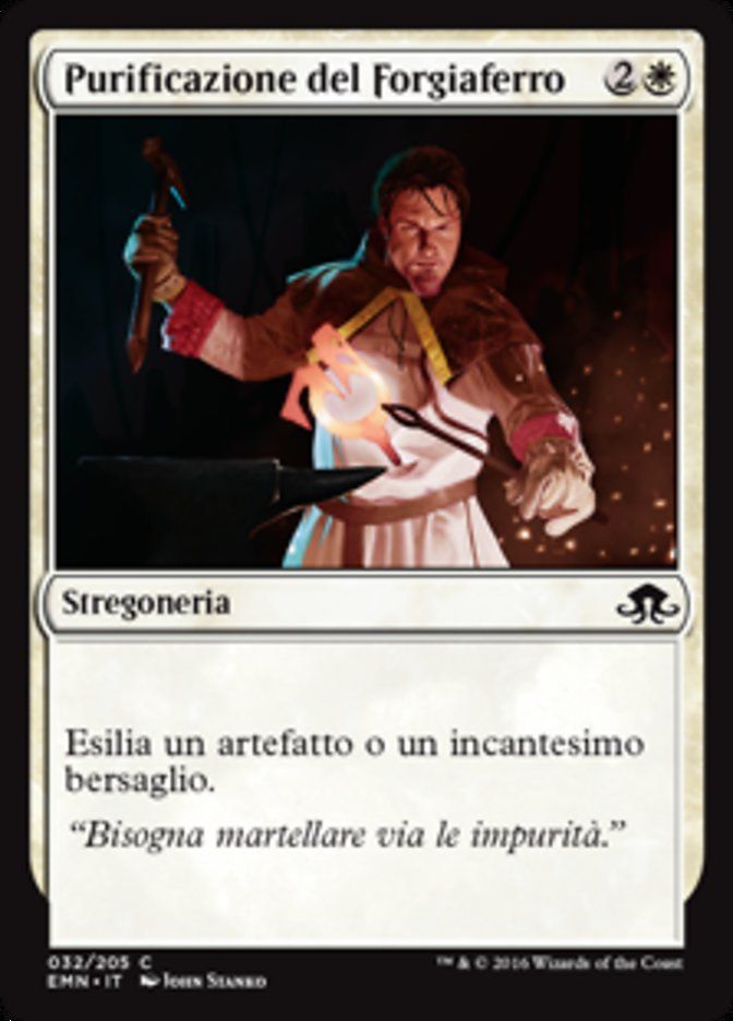 Carta MTG-Purificazione del Forgiaferro-Luna Spettrale-N.032-ITA-NM-Common