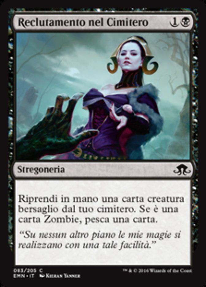 Carta MTG-Reclutamento nel Cimitero-Luna Spettrale-N.083-ITA-NM-Common