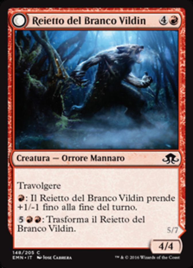 Carta MTG-Reietto del Branco Vildin / Gregario del Branco Parassita-Luna Spettrale-N.148-ITA-NM-C