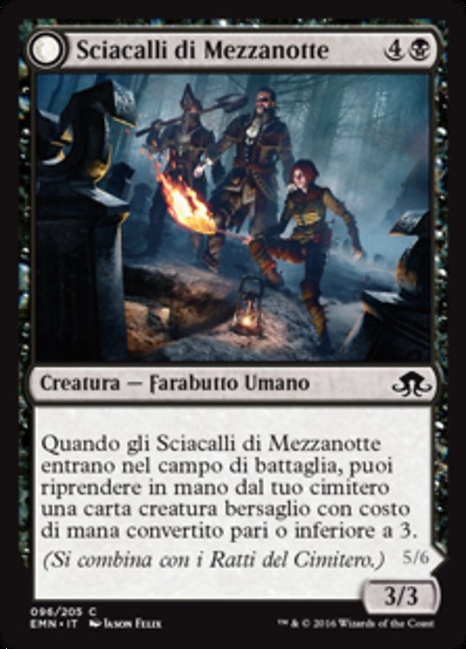 Carta MTG-Sciacalli di Mezzanotte/Orda Squittente-Luna Spettrale-N.096-ITA-NM-C