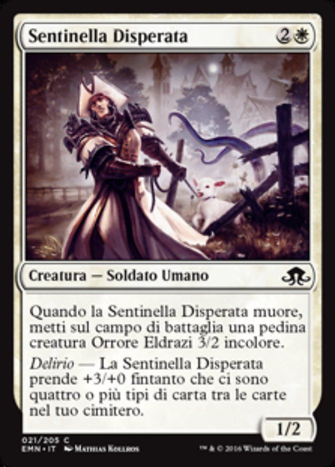 Carta MTG-Sentinella Disperata-Luna Spettrale-N.021-ITA-NM-Common