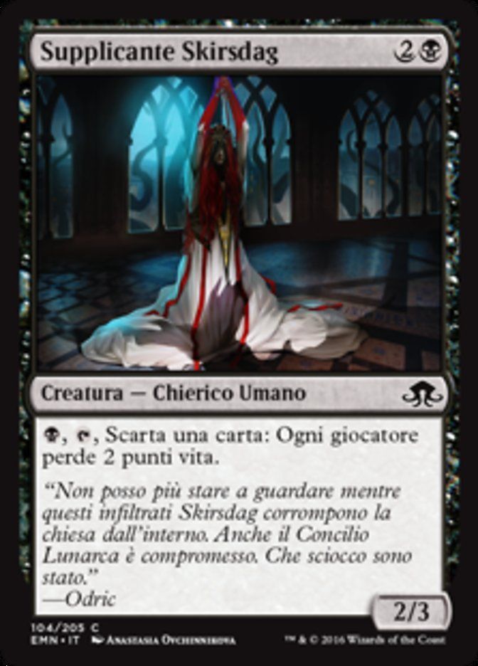 Carta MTG-Supplicante Skirsdag-Luna Spettrale-N.104-ITA-NM-Common