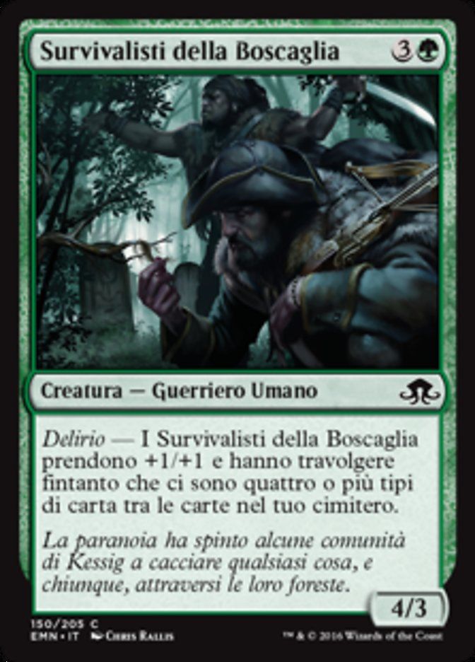 Carta MTG-Survivalisti della Boscaglia-Luna Spettrale-N.150-ITA-NM-Common