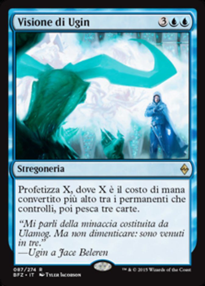 Carta MTG-Visione di Ugin-Battaglia per Zendikar-N.087-ITA-NM-Rare