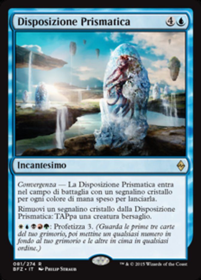 Carta MTG-Disposizione Prismatica-Battaglia per Zendikar-N.081-ITA-EX-Rare