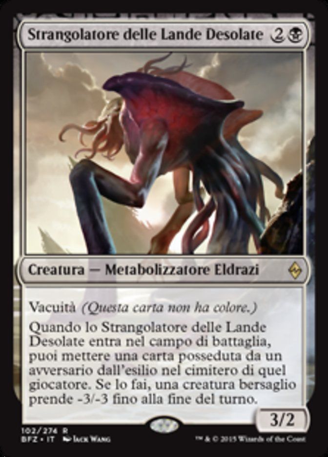 Carta MTG-Strangolatore delle Lande Desolate-Battaglia per Zendikar-N.102-ITA-EX-R