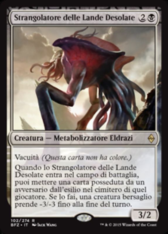 Carta MTG-Strangolatore delle Lande Desolate-Battaglia per Zendikar-N.102-ITA-EX-R