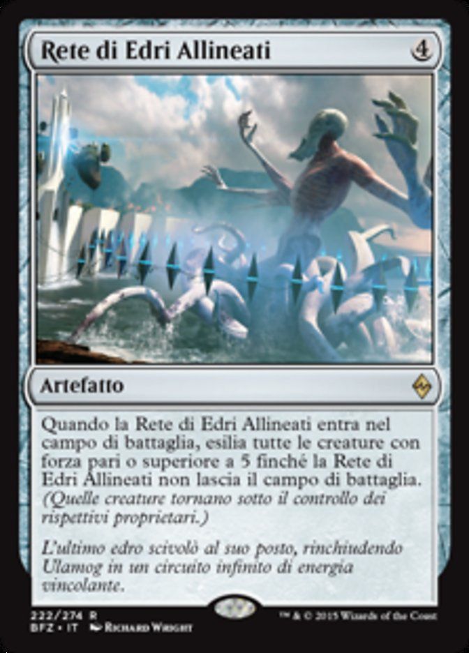 Carta MTG-Rete di Edri Allineati-Battaglia per Zendikar-N.222-ITA-EX-Rare