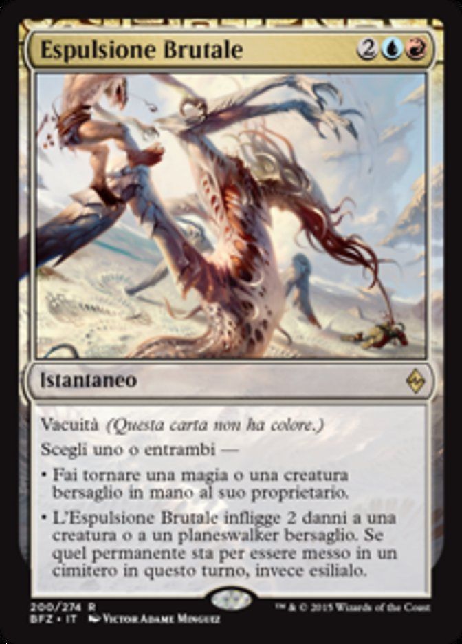Carta MTG-Espulsione Brutale-Battaglia per Zendikar-N.200-ITA-EX-Rare