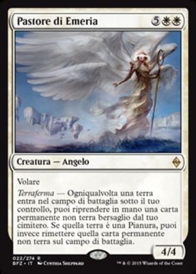 Carta MTG-Pastore di Emeria-Battaglia per Zendikar-N.022-ITA-EX-Rare Carta MTG-Pastore di Emeria-Battaglia per Zendikar-N.022-ITA-EX-Rare