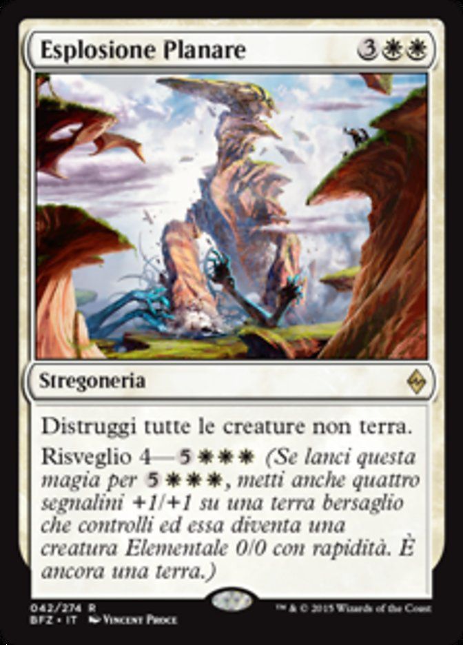 Carta MTG-Esplosione Planare-Battaglia per Zendikar-N.042-ITA-EX-Rare