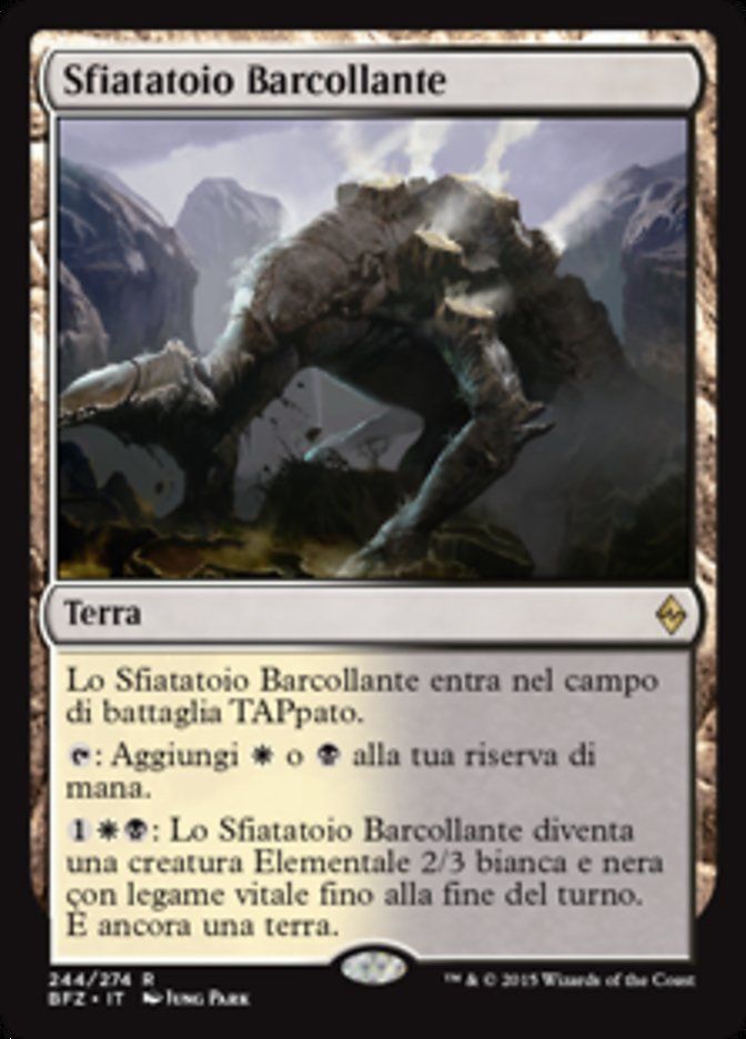 Carta MTG-Sfiatatoio Barcollante-Battaglia per Zendikar-N.244-ITA-EX-Rare