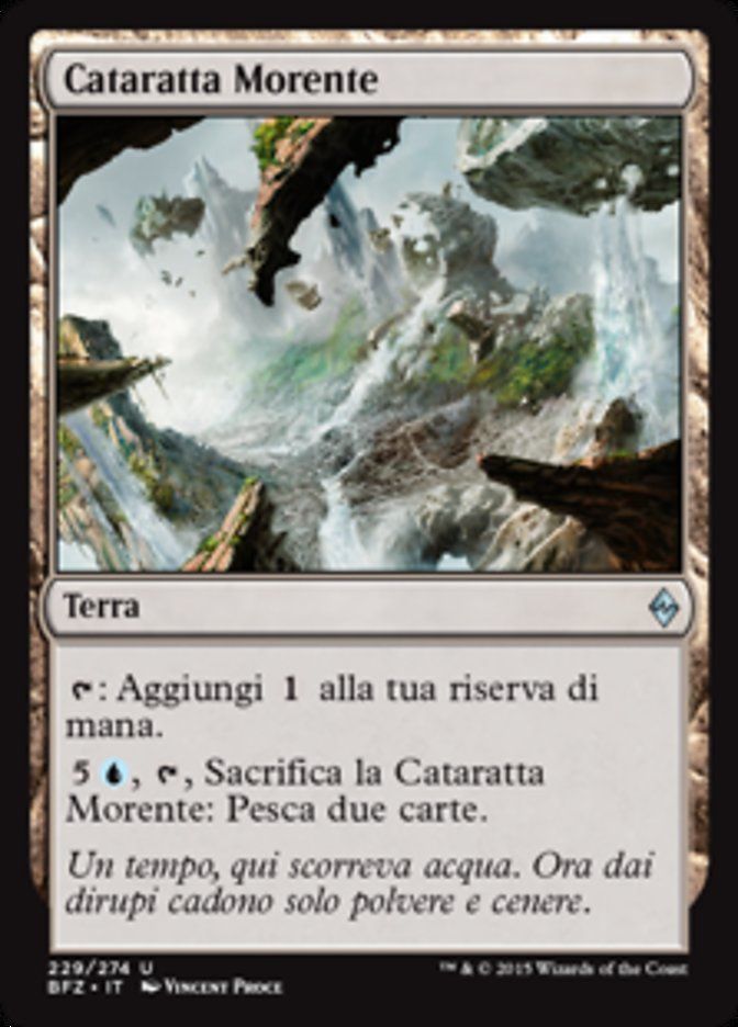 Carta MTG-Cataratta Morente-Battaglia per Zendikar-N.229-ITA-EX-Uncommon