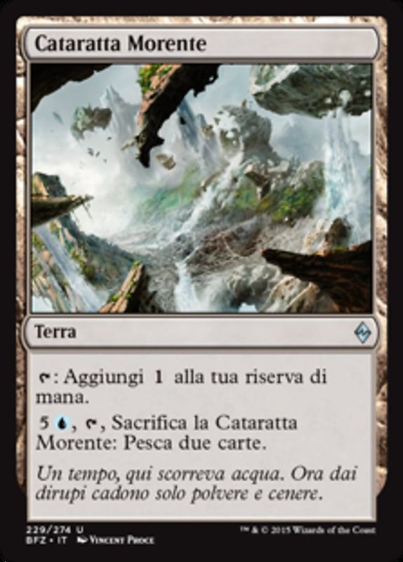 Carta MTG-Cataratta Morente-Battaglia per Zendikar-N.229-ITA-EX-Uncommon