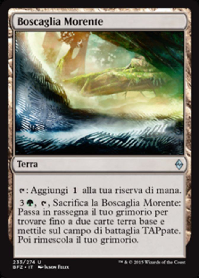 Carta MTG-Boscaglia Morente-Battaglia per Zendikar-N.233-ITA-EX-Uncommon
