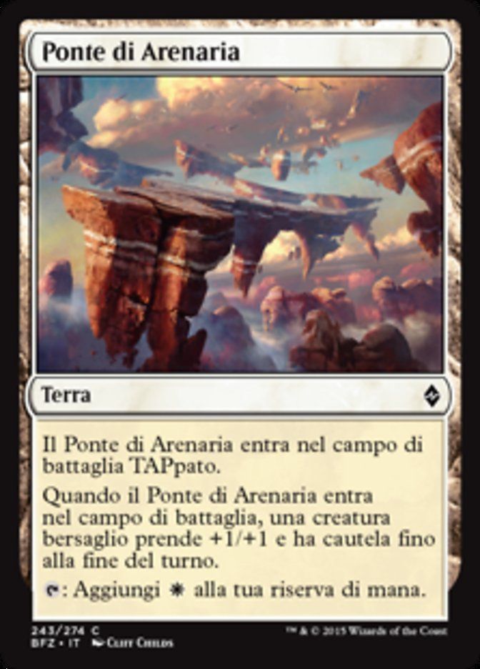 Carta MTG-Ponte di Arenaria-Battaglia per Zendikar-N.243-ITA-EX-Common