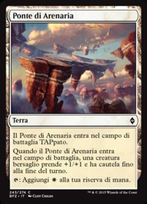 Carta MTG-Ponte di Arenaria-Battaglia per Zendikar-N.243-ITA-EX-Common