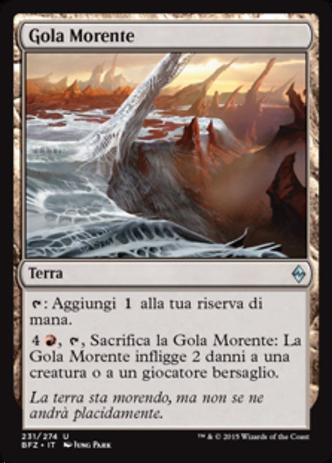 Carta MTG-Gola Morente-Battaglia per Zendikar-N.231-ITA-EX-Uncommon