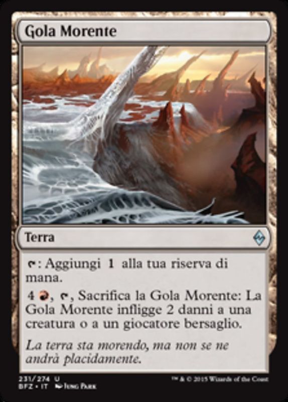Carta MTG-Gola Morente-Battaglia per Zendikar-N.231-ITA-EX-Uncommon
