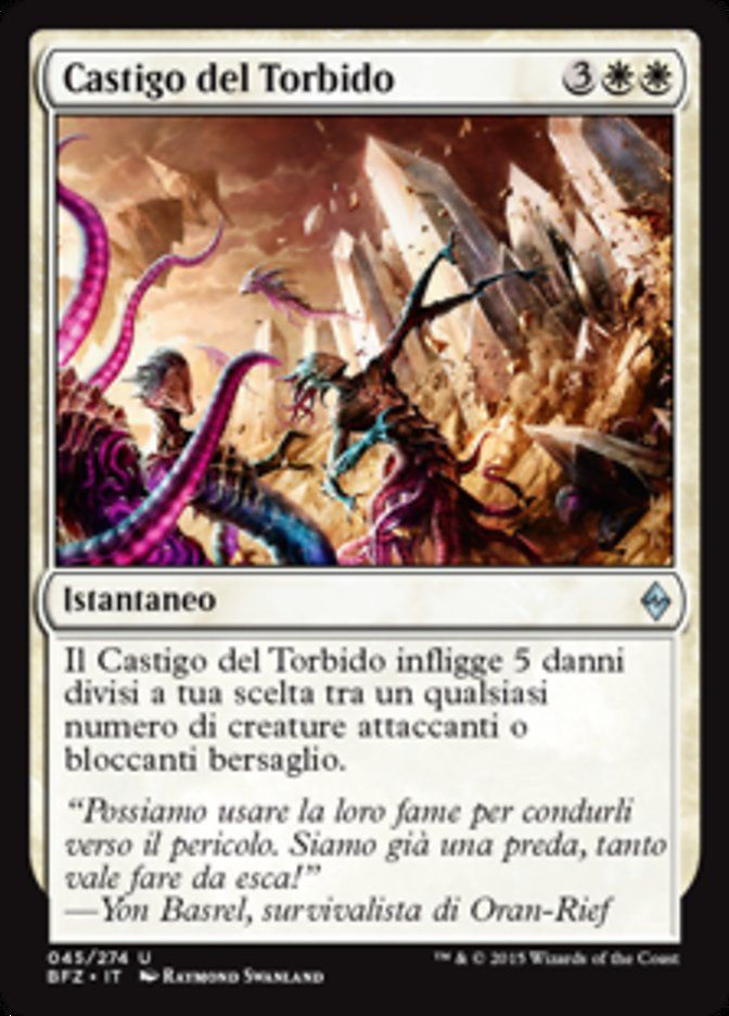 Carta MTG-Castigo del Torbido-Battaglia per Zendikar-N.045-ITA-EX-Uncommon