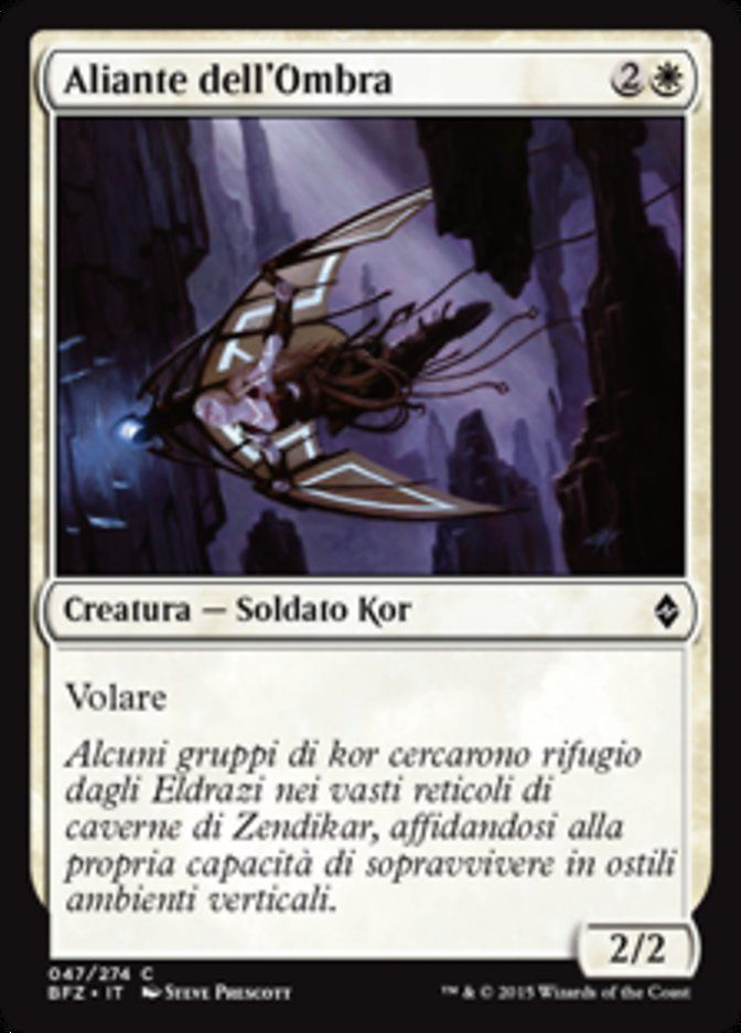Carta MTG-Aliante dell'Ombra-Battaglia per Zendikar-N.047-ITA-EX-Common