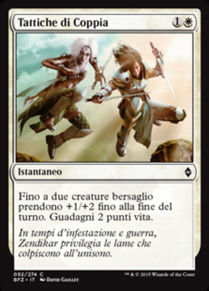 Carta MTG-Tattiche di Coppia-Battaglia per Zendikar-N.052-ITA-EX-Common