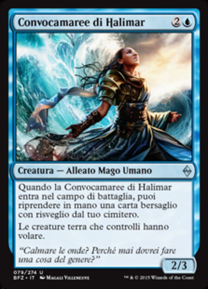 Carta MTG-Convocamaree di Halimar-Battaglia per Zendikar-N.079-ITA-EX-Uncommon
